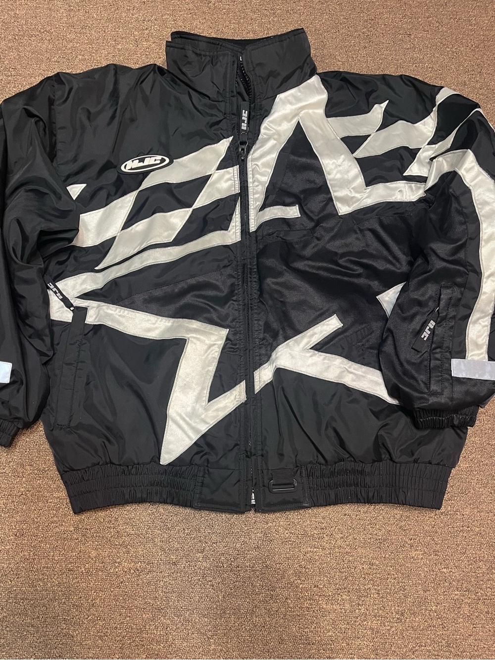 HJC Racing Jacket Men's Insulated Waterproof Double Zip Pockets Logo Size XL